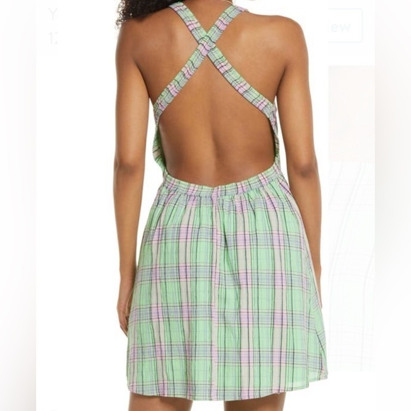 Bp Print Square Neck Cotton Minidress - Picture 2 of 5